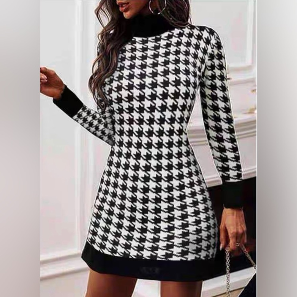 Balmain-inspired houndstooth dress sz Small